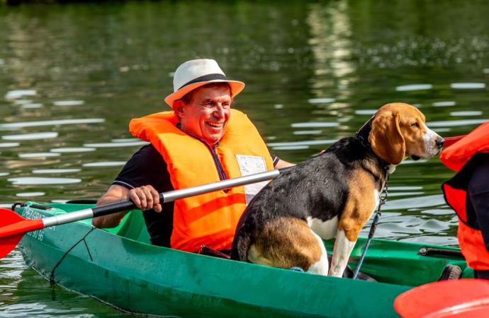 canoé avec votre chien