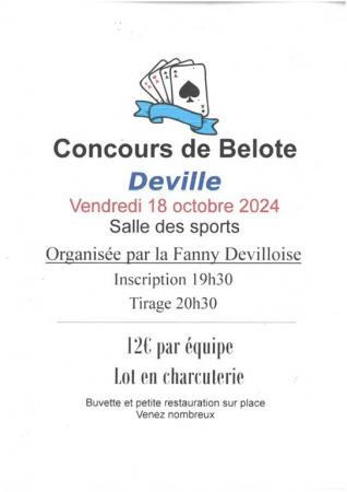 Concours de belote de la Fanny Devilloise